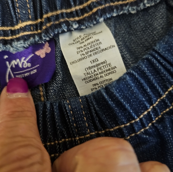 JMS Classic Jeans Plus size 1x  Elastic Waist - Picture 2 of 4